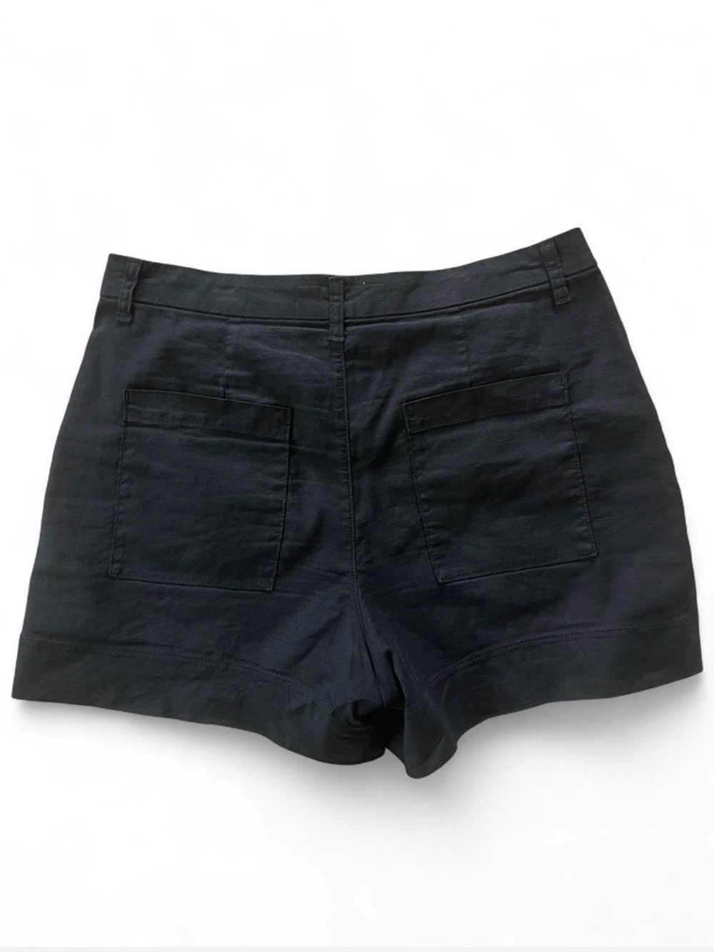 Frank & Eileen Black Waterford Italian Performance Linen Shorts Size 10 - Picture 2 of 6